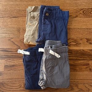 Carter’s Boy Pants Set - Navy, Beige, Gray. 4 Pack! Sizes 9 & 12 Months.